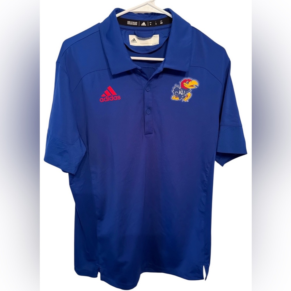 University of Kansas Jayhawks Men’s Adidas Polo Medium